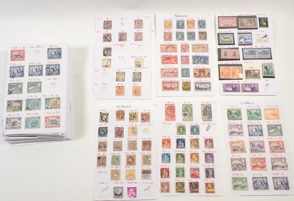 GB, Br Empire & ROW: Collection of c 80 pages of QV-QE II era mint and used stamps. Mostly defin &