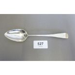 A silver dessert spoon, Aberdeen circa 1790 by J Erskine