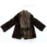 A mink fur jacket and a fur stole