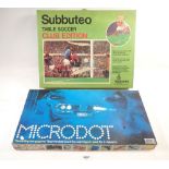 A vintage Subbuteo game and a Microdot game