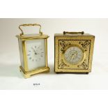 A Bayard brass mantel clock and a Mercedes gilt and black clock