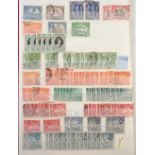 Aden & South Arabia: 16 page red stamp stock-book full of mint/used defin & commem of Aden KGVI on