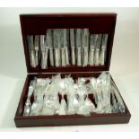 A boxed set of silver plated Kings Pattern cutlery