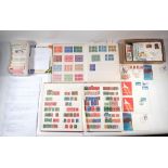 GB: Box of KEVII-QEII pre-decimal defin & commem in albums, packets, envelopes and on cover plus