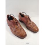 A pair of leather Brogue mens shoes, size 11