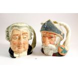 Two large Royal Doulton character jugs - Don Quixote and The Lawyer