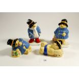 Four Coalport Paddington figures