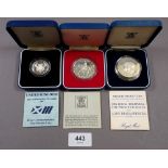 Royal Mint issues in presentation cases; Silver proof inc; queens Jubilee 1977, Charles & diana