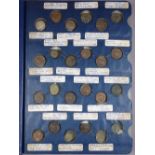 An album containing mainly Roman coinage approx 70 plus with examples from: Republican 280-41BC,