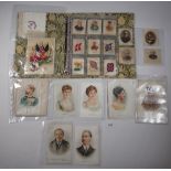 A collection of early 20th century cigarette silks, mostly Godfrey Phillips BDV including Royalty,