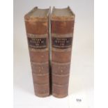 History of the French Consulate & Empire by Adolphe Thiers, two volumes in leather and marble covers