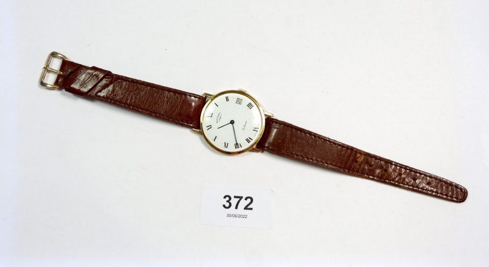 A Rotary gents 9 carat gold wrist watch, boxed - Image 2 of 3