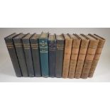 Five volumes of leather bound Essays by Professor Wilson and seven various poetry books