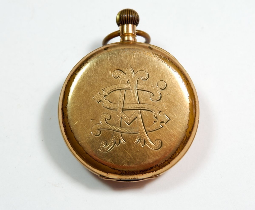 An Excelsior gold plated pocket watch in card and gilt metal watch stand - Image 5 of 6