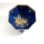 An Arcadian Ware octagonal fruit bowl 'Blue Lagoon'