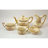 A group of Crown Ducal and Devon Ware including teapot and stand