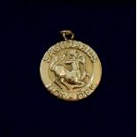 A 9 carat gold Horoscope pendant for Sagittarius, 1.6g