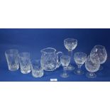A Royal Brieley cut glass suite of drinking glasses 'Elizabeth'