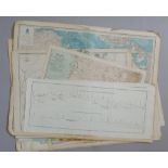 A folder of vintage maps - approx 30
