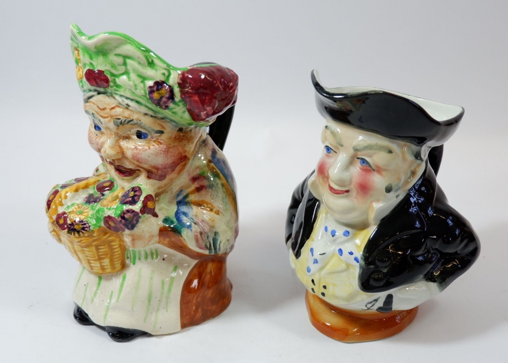 Two vintage character jugs, tallest 19cm