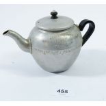 A Swan aluminium teapot marked British Empire Exhibition