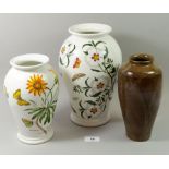 Two Portmerion vases and one other vase