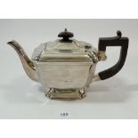 A silver teapot, Birmingham 1937, 558.4g