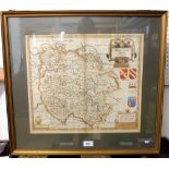 Robert Morden (c.1650-1703) - A hand-coloured engraved map of the county of Herefordshire, sold by