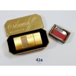 A Davidoff cigarette lighter and a 'Sarome' Pet small lighter, boxed