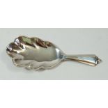 An Art Deco silver caddy spoon, Birmingham 1930 by JS