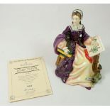 A Royal Doulton Figure Mary Tudor, HN3834, with certificate