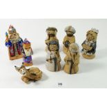 A Welsh pottery nativity set
