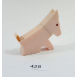 An Art Deco Bakelite Scottie Dog form novelty cigarette lighter, 8cm tall