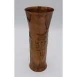 A Keswick School of Industrial Design Arts & Crafts copper vase, 15 cm, marked KSID
