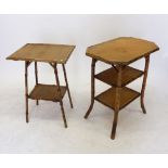 Two early 20th century bamboo occasional tables