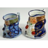 Two Victorian Toby jugs, one by Allertons, 14 cm