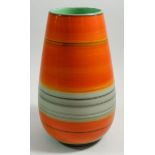 A 1930's Shelley Art Deco Harmony Ware orange banded vase, 23cm