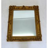 A Victorian large gilt framed mirror, 100 x 87 cm