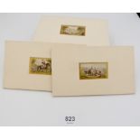 A group of fifteen Baxter mini prints of Victorian scenes including Royalty