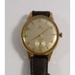 A Certina 9 carat gold gentleman's vintage wrist watch