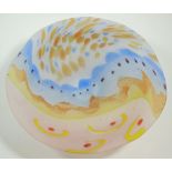 A studio glass Shoreline Plate by Pauline Solven, signed and dated 1997, 32cm diameter