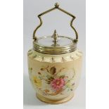 A Carlton Ware Edwardian biscuit barrel with floral decoration