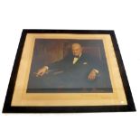 A print of Churchill, 58 x 71 cm