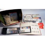 GB & All World: With GB FV £150+, box of 8 albums, envelope of GB covers 1950s-70s, bag of pres