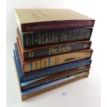 Seven Folio Society books in fine condition in slip cases