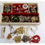 A box of costume jewellery