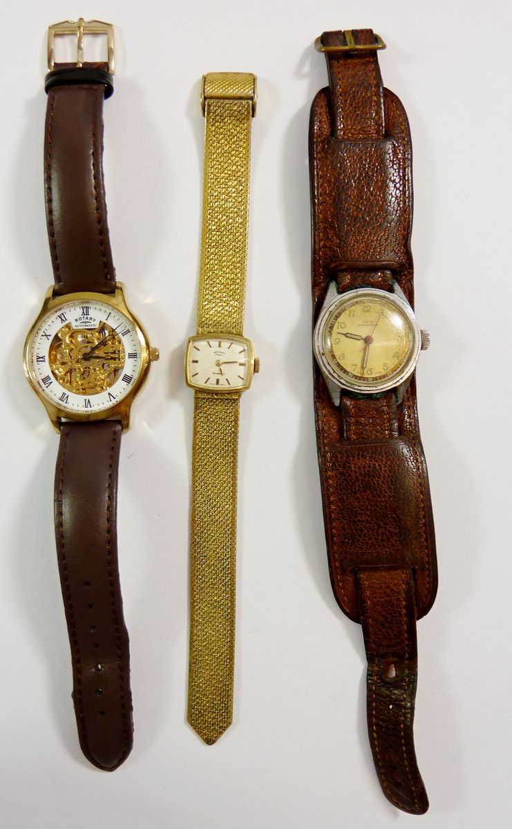 A Rotary gentleman's Automatic wrist watch, a ladies Rotary watch and a gentleman's vintage Oris