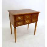 A small desk with six small drawers, 66cm wide