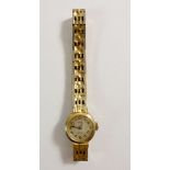 A ladies gold plated vintage Hermes watch