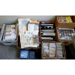 GB, Br Empire/C'wealth & Rest of World: House clearance accumulation in 5 large boxes, QV-QEII